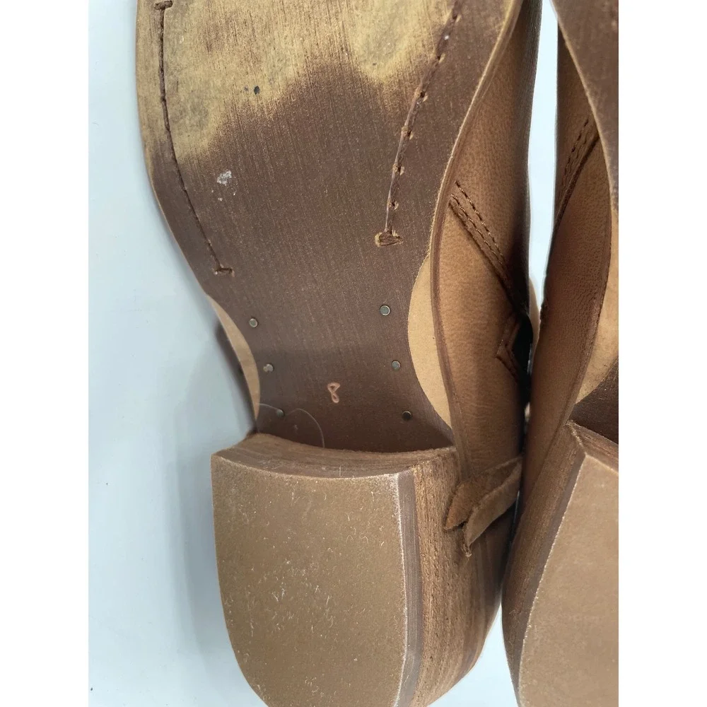 Sam Edelman Packer Ankle Boot Women 8 Camel/Brown Leather Western Boho Bootie